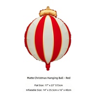 Weihnachtsserie Folienballon Gestreifte Schleife Hängende Kugel Heiligabend-Dekoration Party Wasserdicht Langlebig Umweltfreundlich