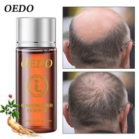 OEDO Serum penumbuh rambut Ginseng, minyak esensial memperbaiki akar rambut lembab untuk pertumbuhan rambut hitam dan bersinar mencegah rambut rontok