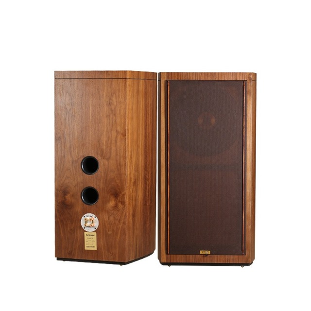 KYYSLB 50-350W 15 Inch Coaxial Bookshelf Speaker Audiophile Grade Hifi High Fidelity Audio Floor Wooden Box Speakers