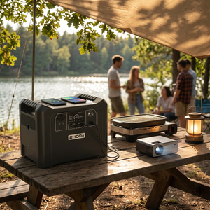 Estación de Energía Portátil Multifuncional Solar de 110V 2400W con Control por Aplicación, Personalizable, para Suministro de Energía en Campamentos al Aire Libre - Product Image 3