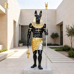 Scultura Grande in Bronzo di Anubis RELONG, Statua del Dio Egizio Antico in Metallo, Personalizzabile, Resistente per Arte Culturale all'Aperto - Product Image 1