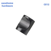 Poignées de meubles en aluminium modernes et durables en forme d'arc, hauteur 16 mm, Easehome C812, pour armoires de salon, tiroirs et commodes