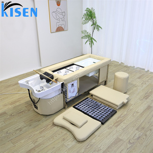 KISEN Fauteuil de massage moderne japonais pour spa capillaire avec station de lavage, vapeur, hydrothérapie et lit de shampoing pour massage thaïlandais - Product Image 1