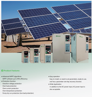 Contrôleur de pompe solaire VFD haute efficacité 5,5 kW pour moteur AC 37 kW, onduleur de pompe à eau solaire 0-400 Hz, modèle GT35