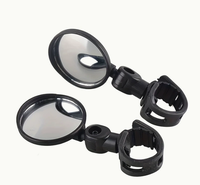 Rétroviseurs universels pour vélo, lot de 2, lentille convexe grand angle, poignée en silicone, adaptés aux vélos de montagne