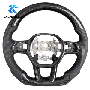 พวงมาลัยหนังคาร์บอนไฟเบอร์แบบสปอร์ต LED  สำหรับ <span class=keywords><strong>Honda</strong></span> Civic รุ่นที่ 11 FE StepWGN ปี 2022 2023 2024 2025 2026 - Product Image 4