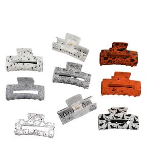 אקריליק חדש 8 ס "מ מודפס ילדה Halloween מרובע מצחיקה פנים מצחיק עיצוב פנים יפה עכביש אופנה נשים שיער ג 'G-70 - Product Image 5