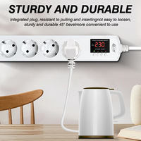 JIUJI JJSVA-FC4 Multiprise 4 prises USB avec protection contre les surtensions et réglage de la tension/courant pour réfrigérateur
