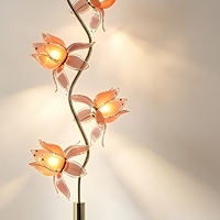 Lampe sur pied LED Lotus rose moderne en fer forgé, base E26, pour une touche zen et élégante aux coins du salon – Nouveauté tendance pour la décoration intérieure