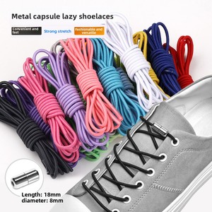 27 Tali Sepatu Elastis Model Baru untuk Dewasa Warna Khusus Hitam Putih Merah Hijau Terbuat dari Poliester yang Tahan Lama-untuk Pria dan Wanita - Product Image 5