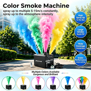 <span class=keywords><strong>Machine</strong></span> à fumée colorée électrique super puissante 3500W DMX512 avec télécommande pour anniversaire, Nouvel An, révélation du sexe, fête prénatale - Product Image 6