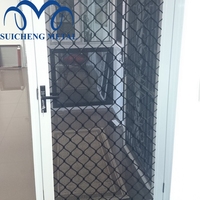 Grille de protection antivol en aluminium noir perforé en forme de losange pour fenêtre, clôture et porte, en maille expandidée Amplimesh, de l'usine de Foshan