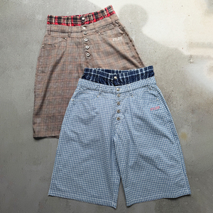 Pantalones Cortos a Cuadros Personalizados de Fabricante, con Doble Cintura Elástica, de Algodón y Lona, Estilo Holgado para Hombre - Product Image 2