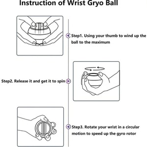 Ballon gyroscopique de fitness pour poignet, auto-amorçant, lumières colorées, pour l'entraînement de la force des bras et des muscles, design attrayant - Product Image 5