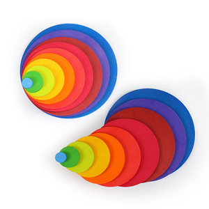 Blocs de construction en bois en forme d'arc-en-ciel pour enfants, jeu de tri, d'empilage et de superposition, pour l'éducation précoce, de 4 à 6 ans - Product Image 4