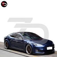 Prix de gros Kit de carrosserie personnalisé en fibre de carbone RZ pour Tesla Model S Spoiler Jupes latérales Fender Flares Lèvre arrière