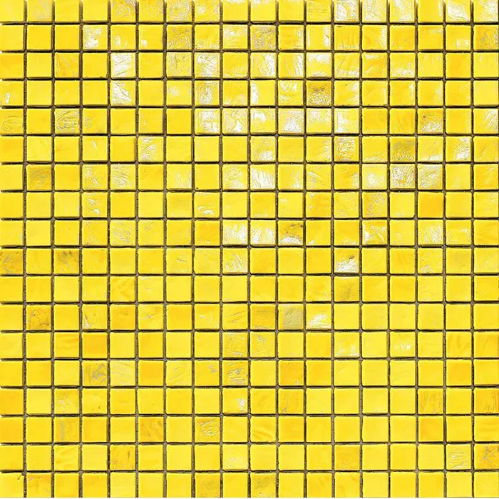 Fábrica de moda amarillo brillante reciclaje mosaico vidrio arte pared murales mosaicos azulejos