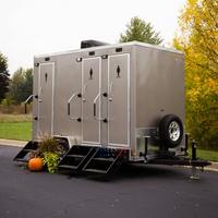 Toilettes portables de luxe, salle de bain mobile, remorque WC pour plage, mariage, fête, diverses applications