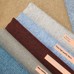 Tela de Lino de Primera Calidad, 100% Poliéster, Engrosada y de Alta Densidad para Tapicerí<span class=keywords><strong>a</strong></span> <span class=keywords><strong>a</strong></span> Precio de Fábrica - Product Image 2