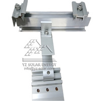 Système de fixation solaire YZ de haute qualité en aluminium AL6005-T5, couleur argent naturel, pour toits à tuiles inclinés, pour montage photovoltaïque résidentiel