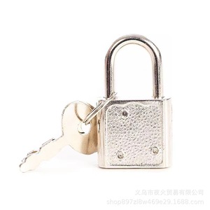 Mini silver lock, stationery lock, brass lock, craft lock, lock cylinder, diary lock, <b>square</b> lock, heart-shaped lock. - Product Image 3