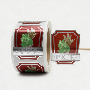 Adesivi con Logo Stampato in Rilievo Design Personalizzato Carta Texturizzata Adesivo Personalizzato 10 Righe Funzionanti CMYK / Colore Solido - Product Image 2