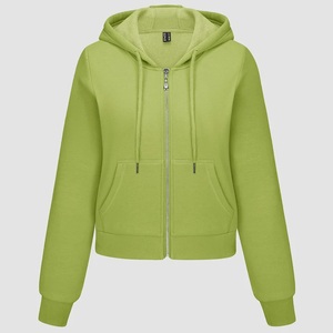 Customized Logo Fashionable Girls Women Vintage Crop <b>Top</b> Heavy Casual Cotton Autumn and <b>Winter</b> Hoodies - Product Image 5