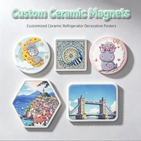Aimant de réfrigérateur en céramique personnalisé, breloque de chaussure, impression UV personnalisée, céramique vierge en relief, décoratif pour souvenirs et cadeaux