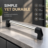 Poignée de traction cylindrique en alliage d'aluminium, plusieurs tailles, argent et noir, légère, pour porte de machine CNC, commande en gros, achat groupé