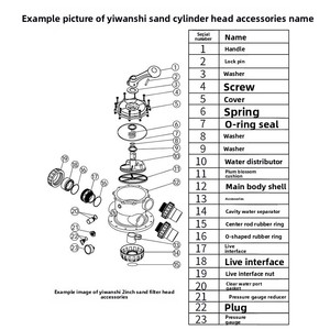 Accessori per Serbatoi di Sabbia in Plastica EMAUX: Guarnizione a Fiore di Prugna, Manometro, Maniglia, Connettore Flessibile per Piscine Private - Product Image 3