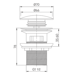 مصرف حوض حمام G <span class=keywords><strong>1</strong></span> مصرف حوض نحاسي بتصميم حديث حوض صرف منبثق مستدير - Product Image 2