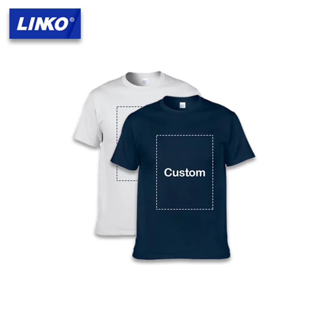 LINKO昇華ブランクのカスタムコットンTシャツカスタム昇華印刷中古製品プレーンTシャツ