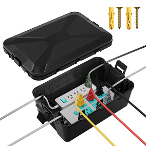 Boîtier <span class=keywords><strong>électrique</strong></span> extérieur étanche 32x21.2x13.2CM IP54 <span class=keywords><strong>en</strong></span> ABS noir <span class=keywords><strong>pour</strong></span> rallonge et projets <span class=keywords><strong>électrique</strong></span>s - Product Image 1