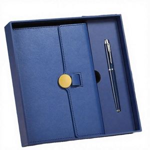 Novelties YJ Brand Promotional Business Logo Stationery Customized Luxury Pu Leather Notebook <b>Pen</b> <b>Refill</b> Gift Set Office School - Product Image 4