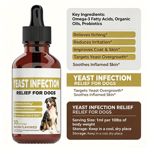 <span class=keywords><strong>Gotas</strong></span> Líquidas para el Alivio de Infecciones por Hongos en Perros, con Sabor Irresistible a Tocino, Apoyo Antifúngico, Marca OEM - Product Image 4