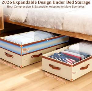 92L Under Bed Storage with Wheels Height Adjustable Underbed Storage <b>Containers</b> for Dorm <b>Shoes</b> Clothes Organizers - Product Image 4