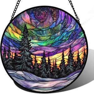 Colgante de ventana de acrílico de color, decoración de estrella de sombrilla nocturna de <span class=keywords><strong>Van</strong></span> <span class=keywords><strong>Gogh</strong></span> - Product Image 1