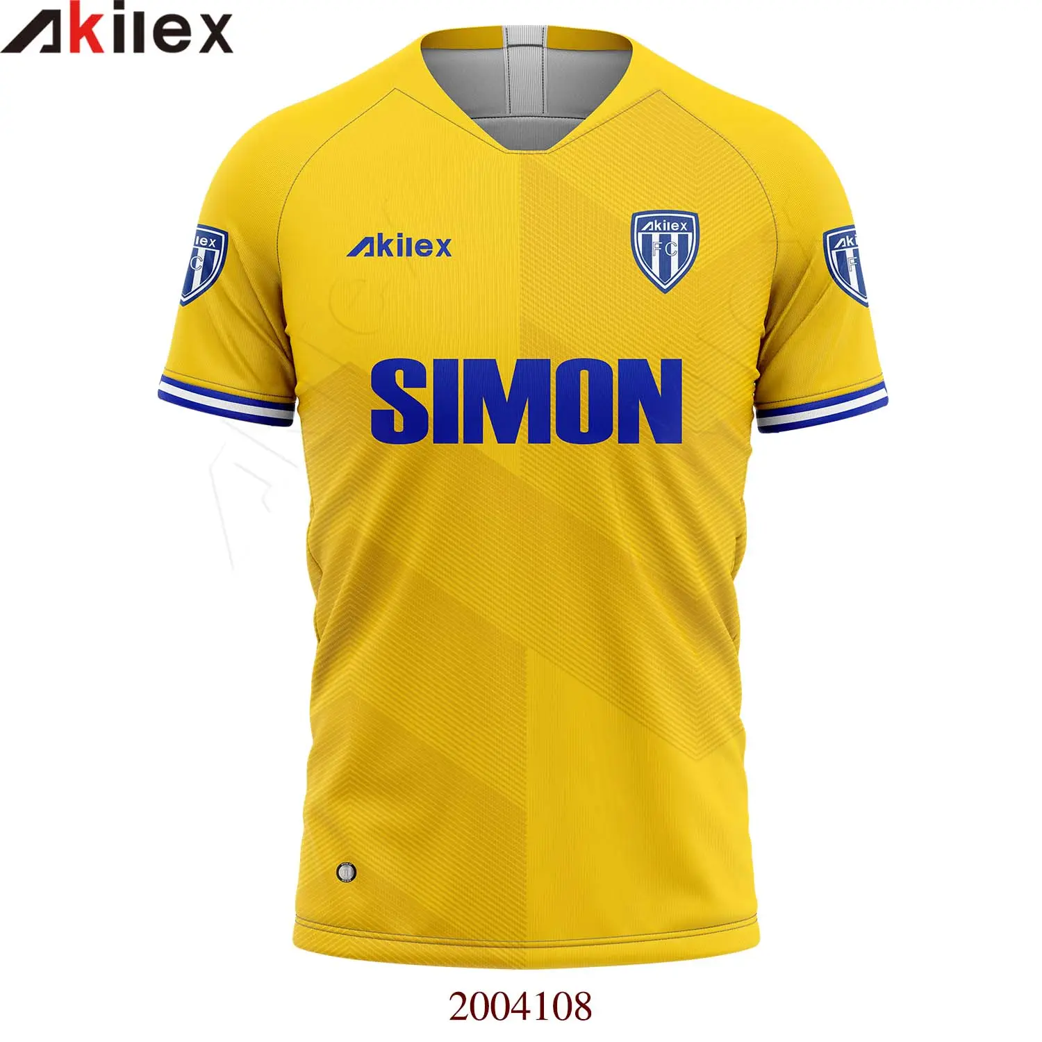 Модная модель футболки Akilex на заказ, оптовая продажа, дешевая футболка для футбольной команды
