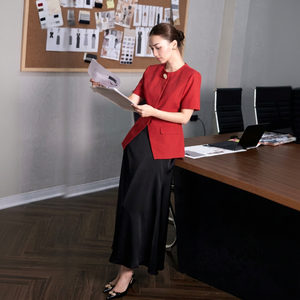 CV469 Women Solid Satin High Waist Elegant Pencil <b>Skirt</b> <b>Office</b> Party Factory Price - Product Image 1