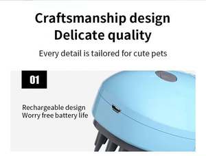 Cepillo de Vapor 3 en 1 con Forma de Pez Azul, Autolimpiante, para Gatos, Producto de Limpieza y Aseo para Mascotas - Product Image 6