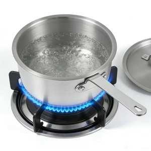 Marmite à soupe en aluminium Zunck Kitchen, avec fond composite, adaptée aux cuisinières à flamme nue et aux plaques à induction. - Product Image 6