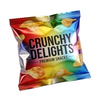 Bolsas para Snacks con Sellado Trasero Directo de Fábrica, Material Seguro para Alimentos, Aptas para Pedidos Comerciales al por Mayor de Papas Fritas