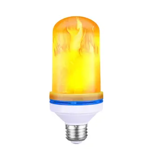 Lâmpada led de chama completa modelo e27 e26 b22 85-265v, 300 lúmens, 4 modos smd, para área interna, lâmpada de fogo