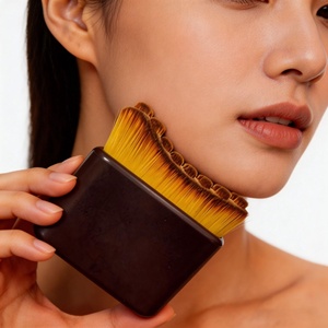 Nouvelle brosse de maquillage professionnelle individuelle 2026 pour le visage, en fibres, grand format carré, pour le drainage lymphatique et le <span class=keywords><strong>Gua</strong></span> <span class=keywords><strong>Sha</strong></span>, marque privée - Product Image 3