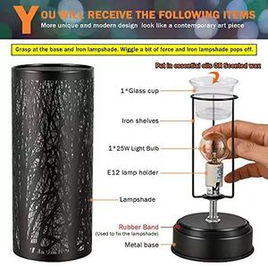 Chauffe-cire électrique 2 en 1, pour la maison, brûleur électrique, petite bougie en céramique - Product Image 6