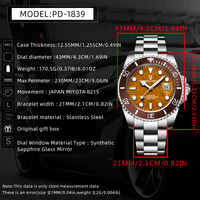 Montre de plongée haut de gamme PAGANI DESIGN, mécanique automatique, sportive, en acier inoxydable, lumineuse, mouvement MIYOTA 8215, saphir, pour affaires