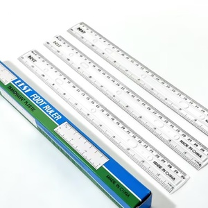<b>Office</b> Good Quality Straight Ruler 12 Inch Transparent Plastic Ruler <b>Drawing</b> Ruler Measuring Tools for School Stationery - Product Image 4