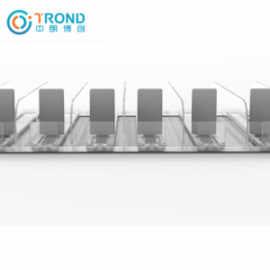 Ripiano divisore acrilico display supermercato auto-alimentazione scaffale sistema di vetro cuticola centrifuga spintore cuticola per unghie spintore - Product Image 5