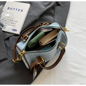 批发新款牛仔女包<span class=keywords><strong>2025</strong></span>轻便女士休闲气缸包奢华设计女童钱包 - Product Image 5