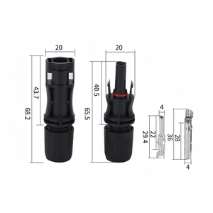 Ip68 không thấm nước 1000V 30A Nylon Chất liệu năng lượng mặt trời bảng điều chỉnh cáp kết nối mô hình cho cho ô tô các ứng dụng - Product Image 3